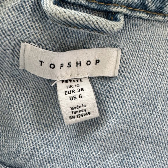 Topshop Petit Denim Jacket Size 6 - Picture 4 of 4